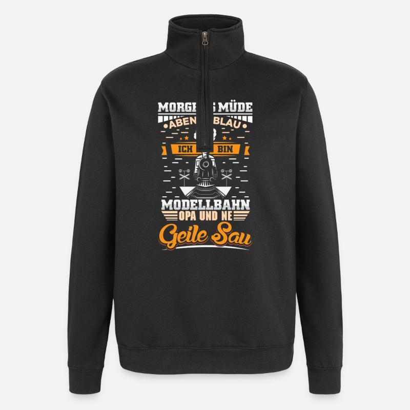 Model Railway Model Railway - Quarter-Zip Sweatshirt - black