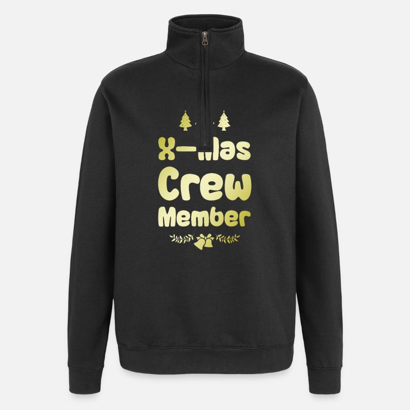 X-Mas Crew Member - Quarter-Zip Sweatshirt - black
