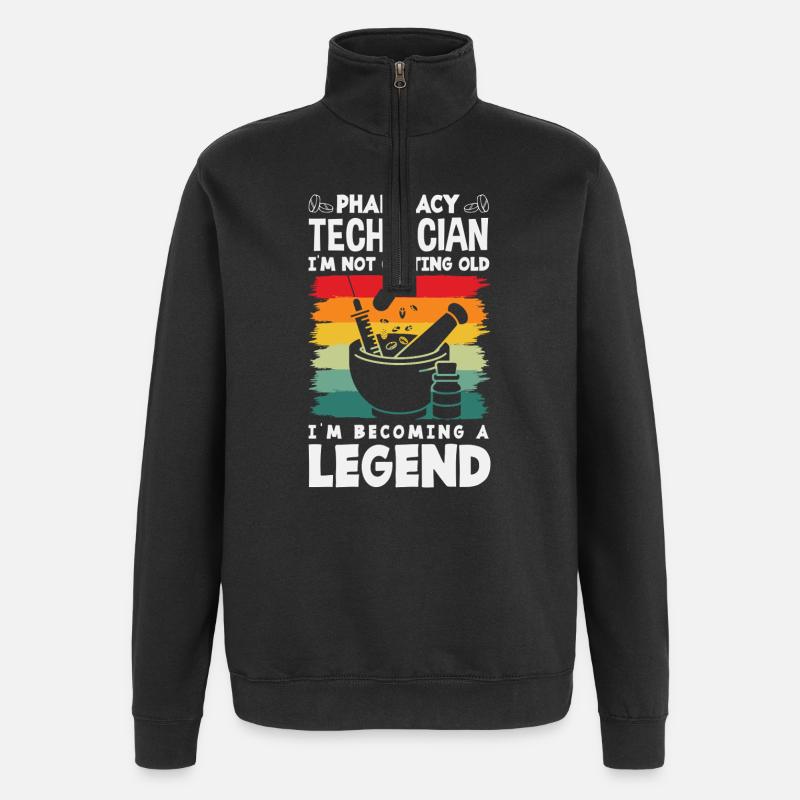Pharmacien Technicien Pharmaceutique - Sweat à zip 1/4 - noir