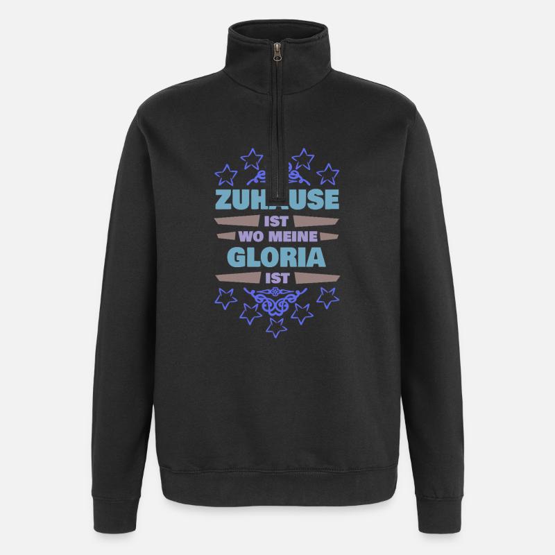 Cadeau pour Gloria - Sweat à zip 1/4 - noir