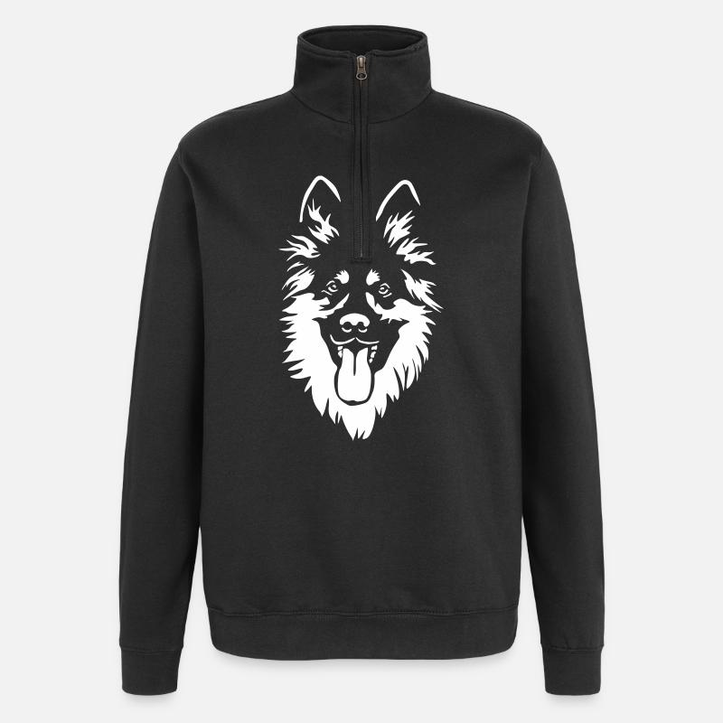 Chodsky Pes Head "Black Edition" - Quarter-Zip Sweatshirt - black