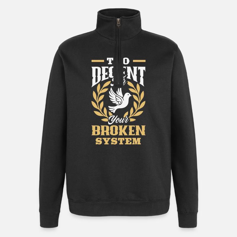 radicalized by fundamental - Quarter-Zip Sweatshirt - black