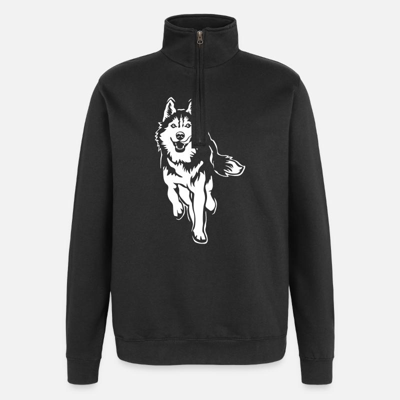 Husky «Black Edition» - Sweat à zip 1/4 - noir