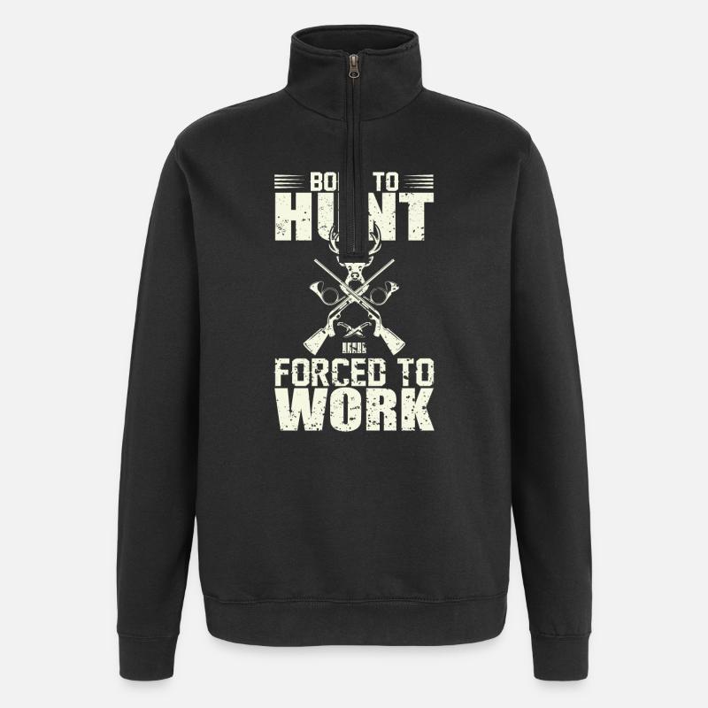 Chasseurs - Sweat à zip 1/4 - noir