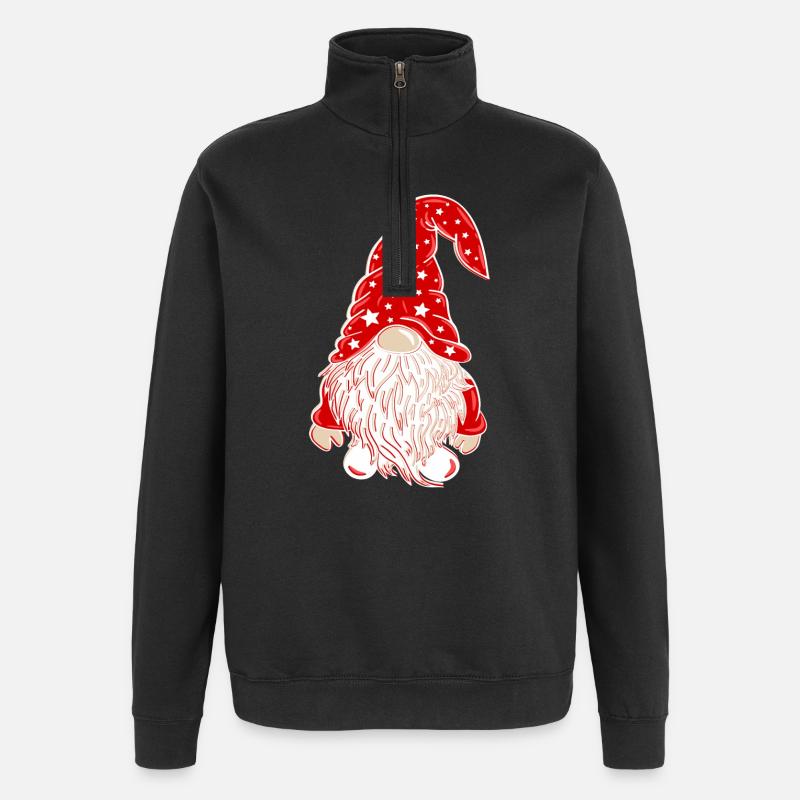 Nain de Noël Noël - Sweat à zip 1/4 - noir