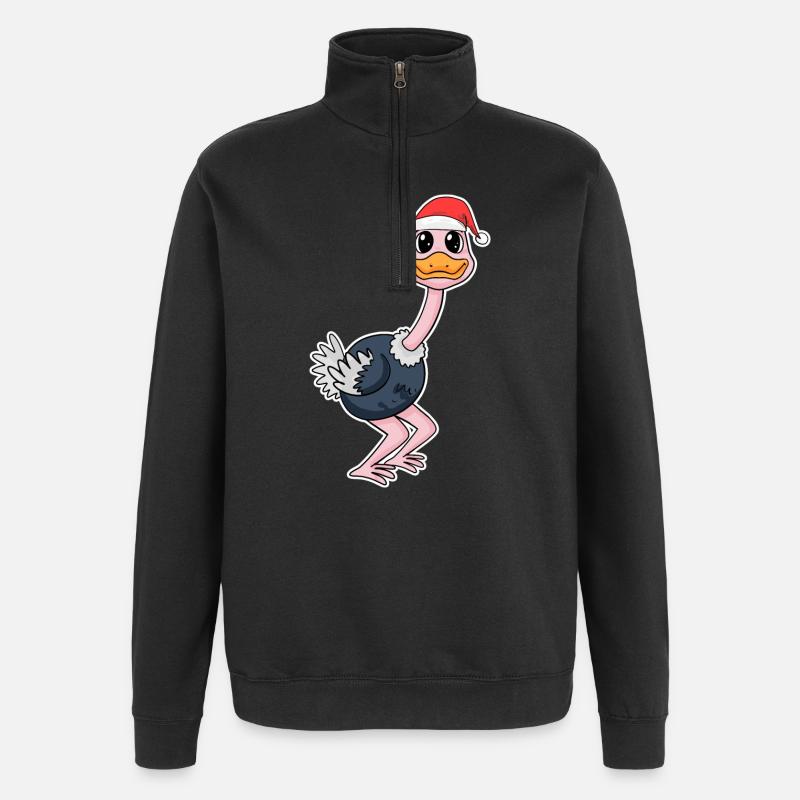 Bouquet de Noël - Sweat à zip 1/4 - noir