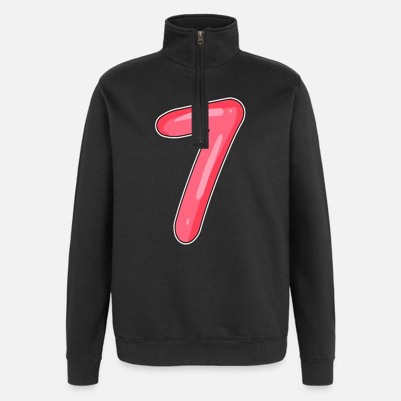 Numéro Sept - Numéro Numéro 7 - Sweat à zip 1/4 - noir