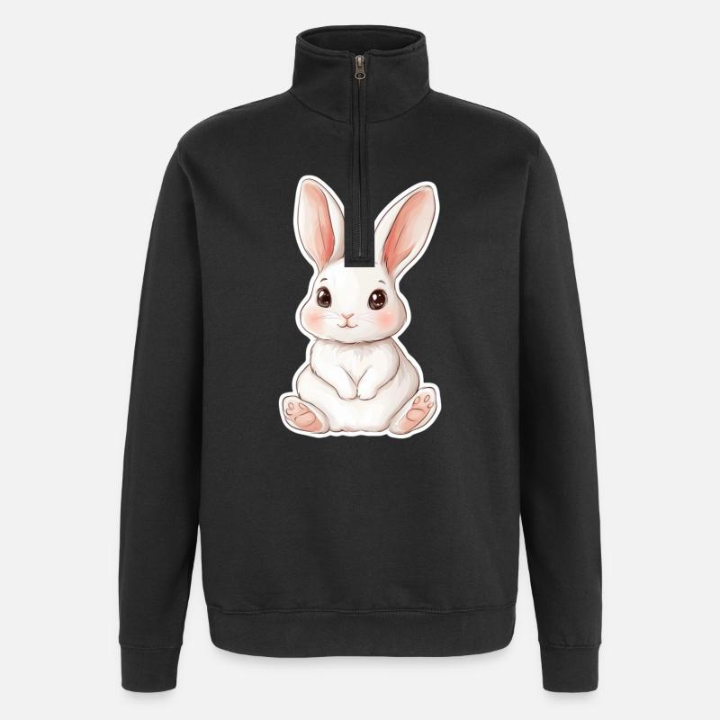 Hase - Quarter-Zip-Sweatshirt - Schwarz