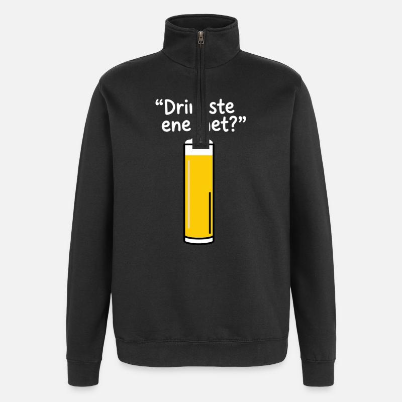 Drinkste ene met? Kölsch Karneval - Quarter-Zip-Sweatshirt - Schwarz