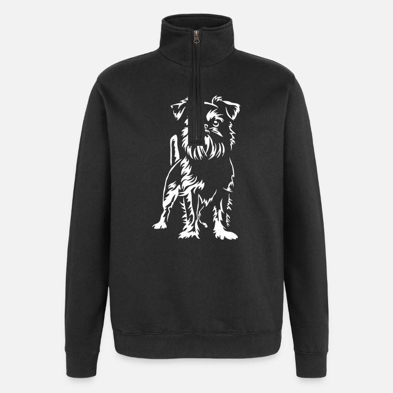 Brussels Griffon "Black Edition" - Quarter-Zip Sweatshirt - black
