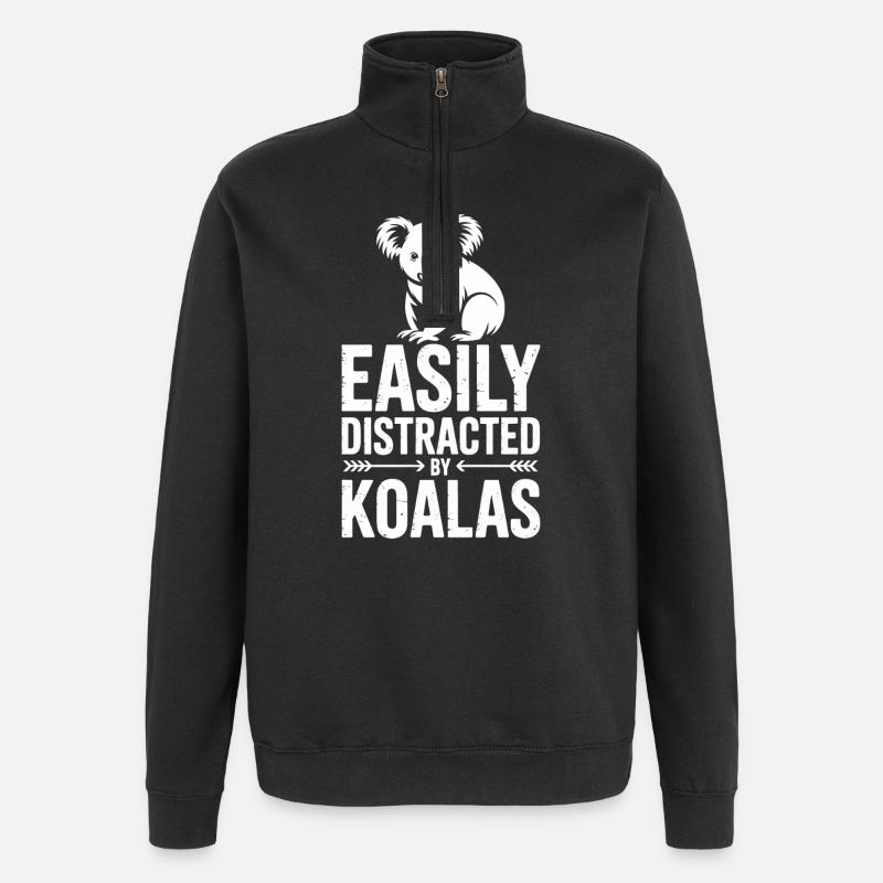 Koala Sprüche Koalas Lustiges Koala Geschenk - Quarter-Zip-Sweatshirt - Schwarz
