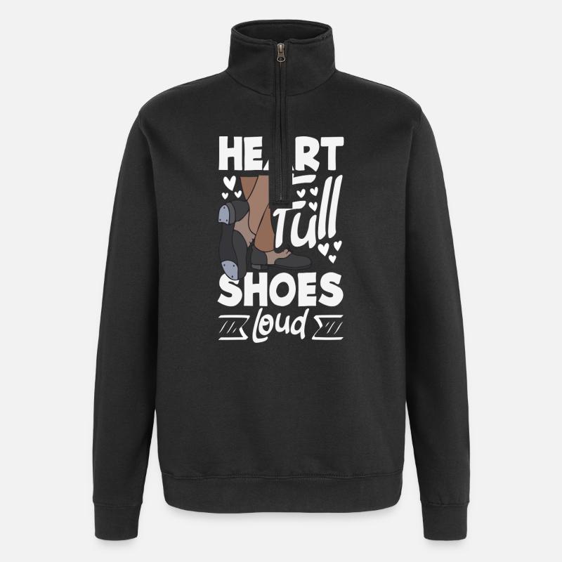 Stepptänzer, Steppschuhe, Tap Dance - Quarter-Zip-Sweatshirt - Schwarz