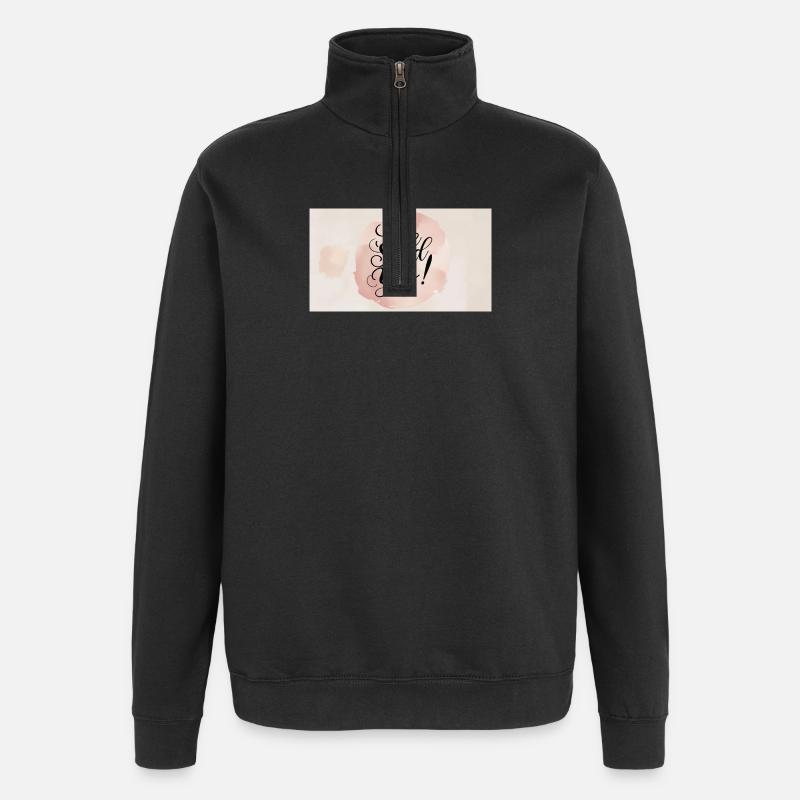 Sie sagte Ja – Verlobungsfeier Stil - Sweat à zip 1/4 - noir