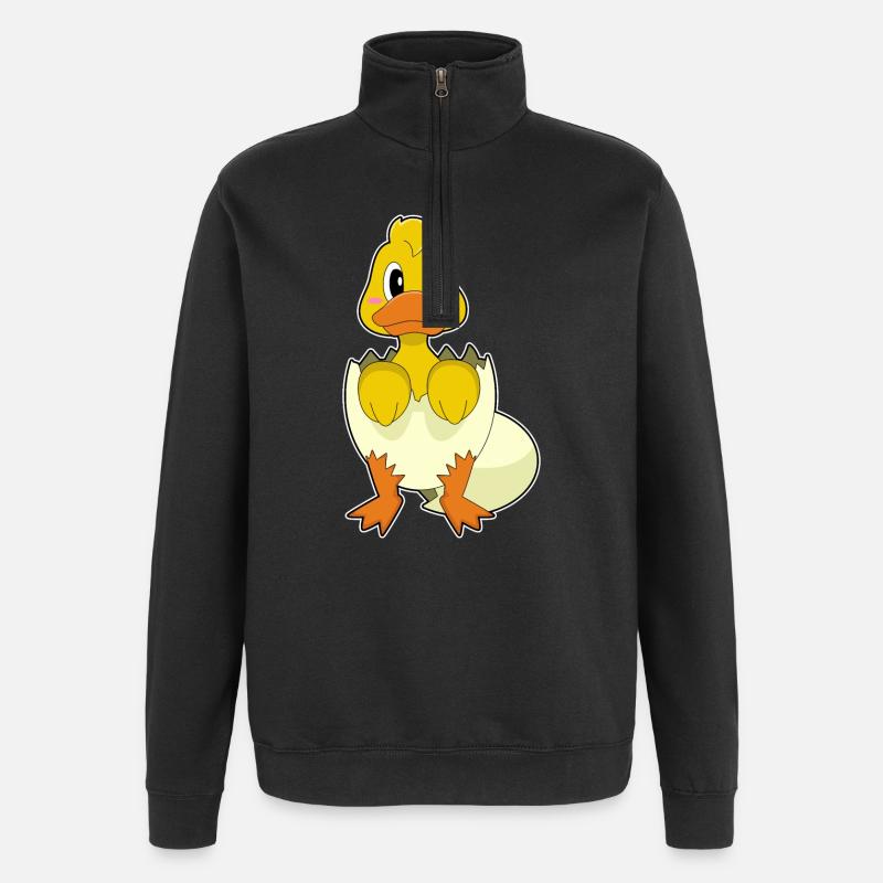 Duck Eggshell - Quarter-Zip Sweatshirt - black