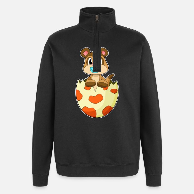Erdmännchen Baby Schnuller - Quarter-Zip-Sweatshirt - Schwarz