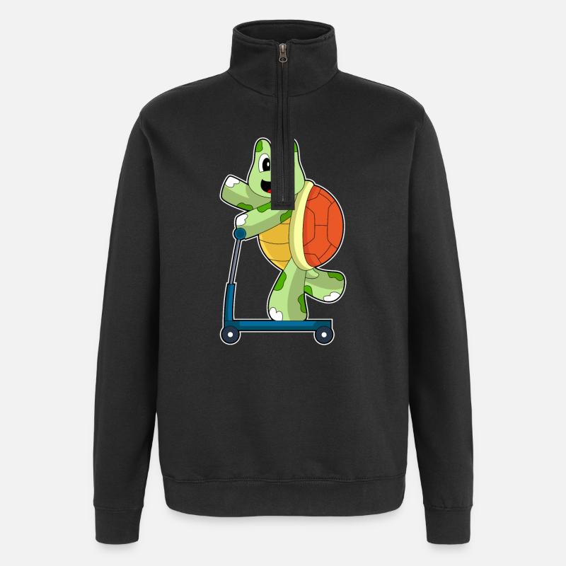 Turtle Roller - Sweat à zip 1/4 - noir