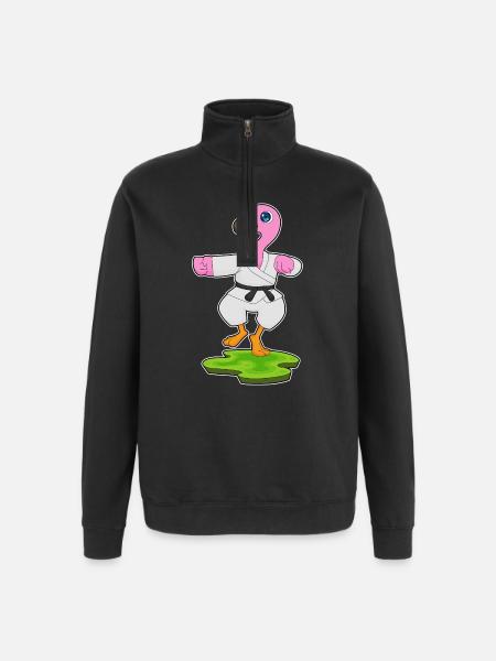 Flamingo Karate Martial Arts - Quarter-Zip Sweatshirt - black