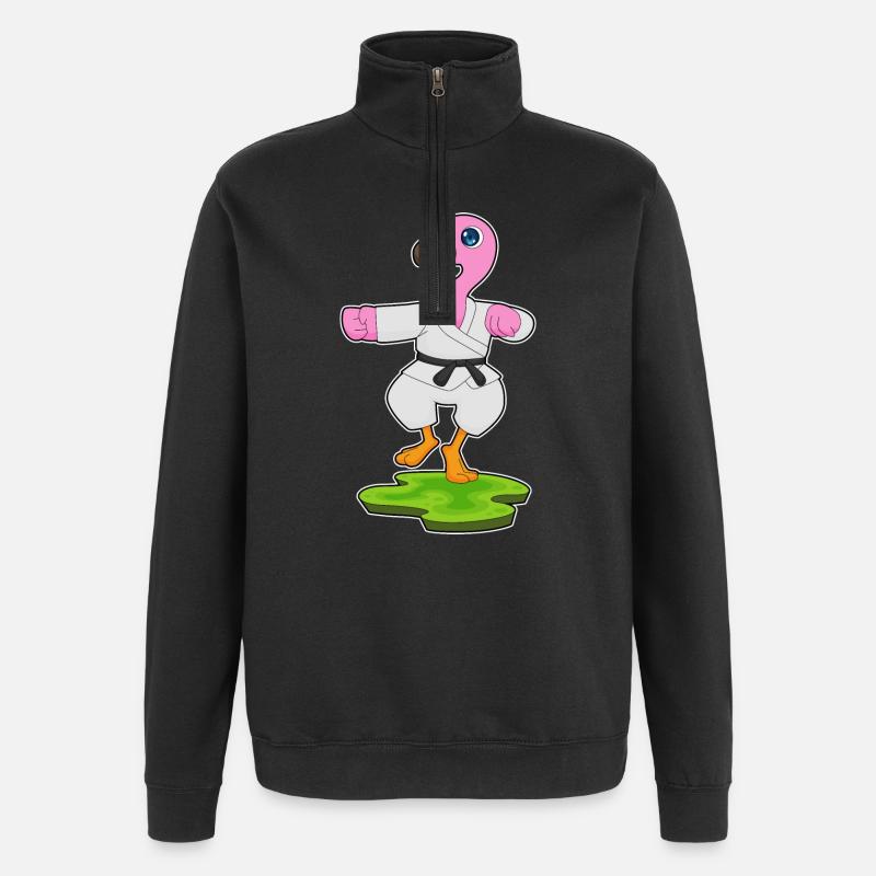 Flamingo Arts Martiaux - Sweat à zip 1/4 - noir
