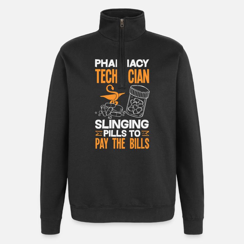 Pharmacist Pharmaceutical Technical - Quarter-Zip Sweatshirt - black