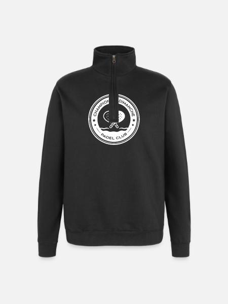 Sunday Champion Padel Badge - Quarter-Zip Sweatshirt - black