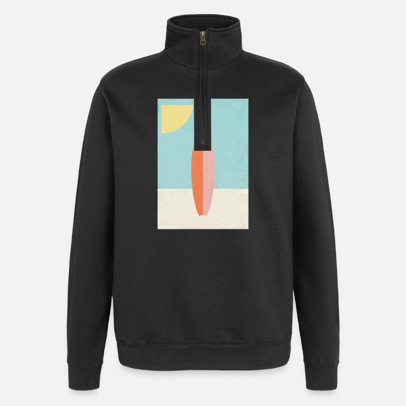 Surfer - Sweat à zip 1/4 - noir