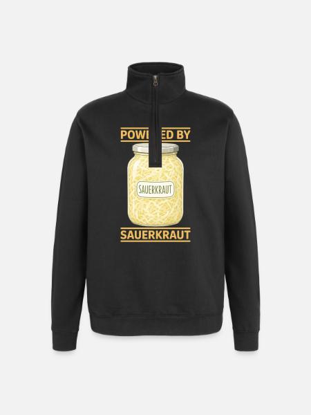 Sauerkraut Gerichte Sauerkohl Geschenke - Quarter-Zip-Sweatshirt - Schwarz