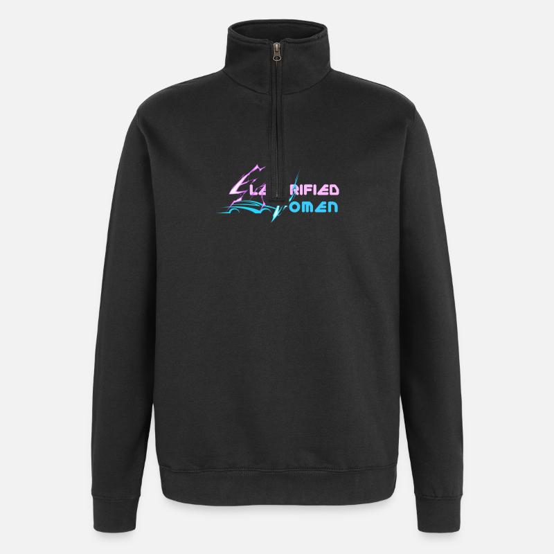 electrified women lightning - Quarter-Zip-Sweatshirt - Schwarz