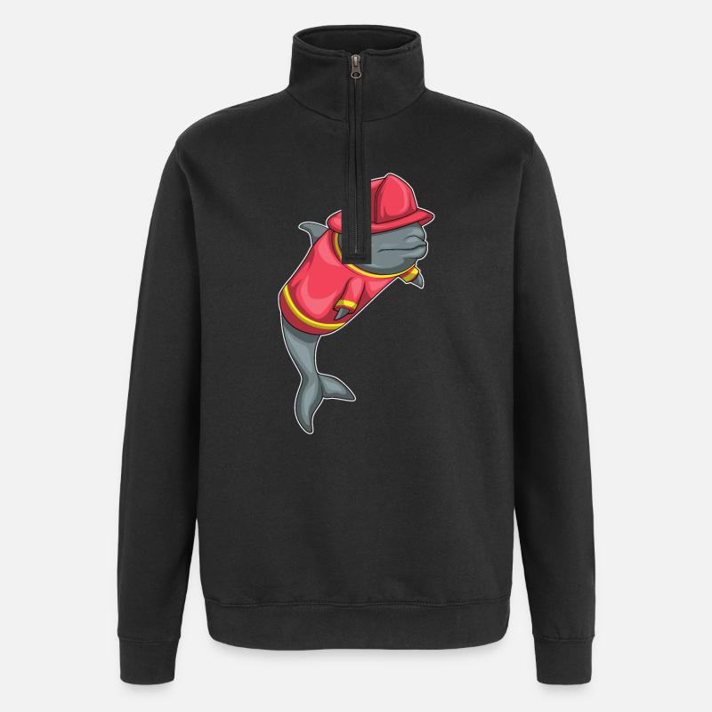 Pompiers de Delfin - Sweat à zip 1/4 - noir