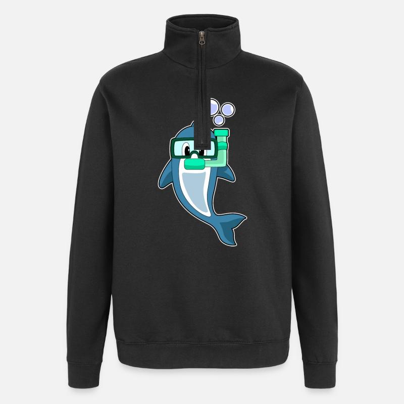Dolphin Diver Snorkel - Sweat à zip 1/4 - noir
