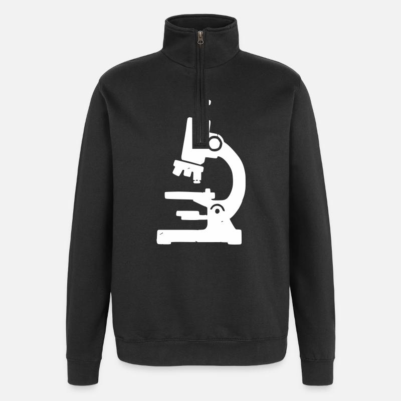 Microscope Stamp Texture - Quarter-Zip Sweatshirt - black