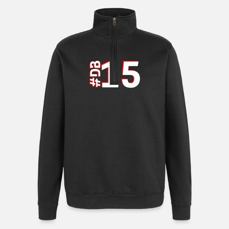 DB15 - Sweat à zip 1/4 - noir