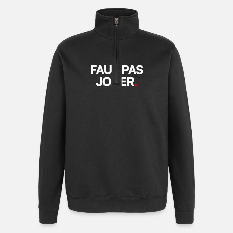 Faut pas jouer - Sweat à zip 1/4 - noir