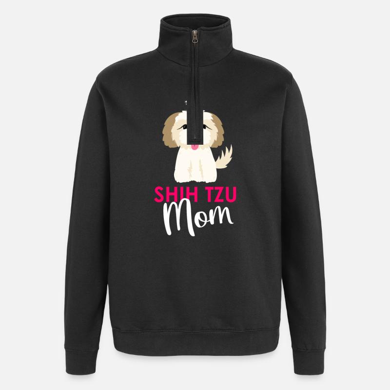 Chien Shih Tzu - Sweat à zip 1/4 - noir