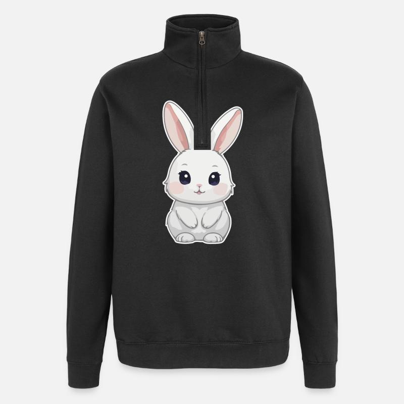 Lapin, Lapin, Lapin De Pâques - Sweat à zip 1/4 - noir