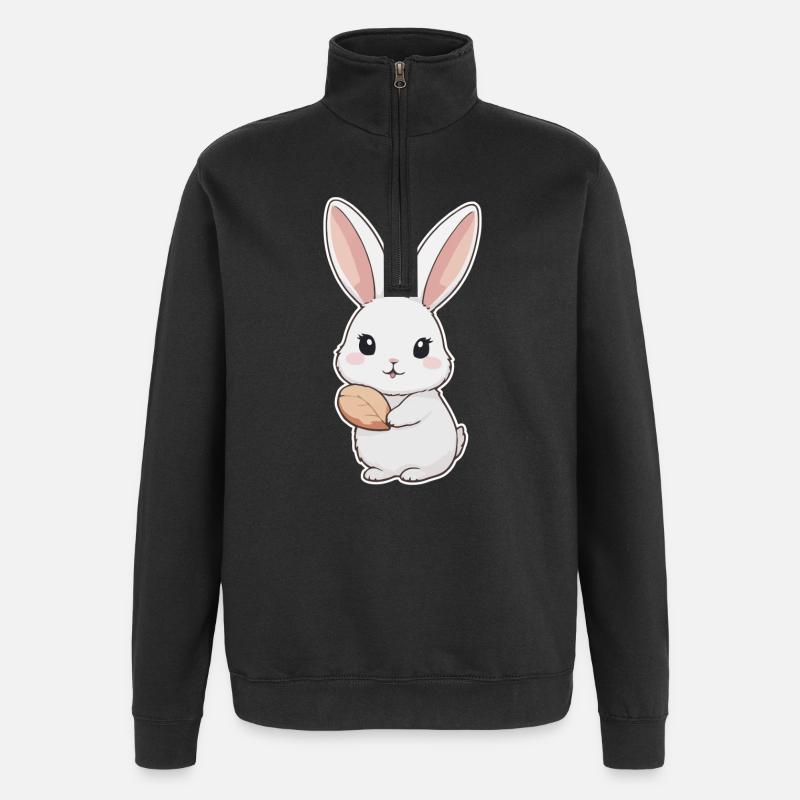 Lapin, Lapin, Lapin De Pâques - Sweat à zip 1/4 - noir