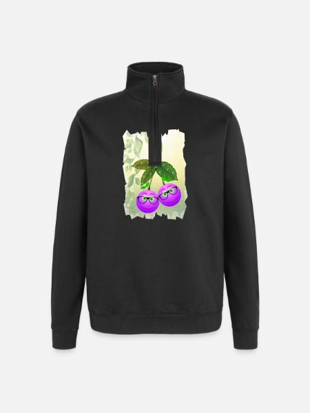 Brillenbeeren - Quarter-Zip-Sweatshirt - Schwarz