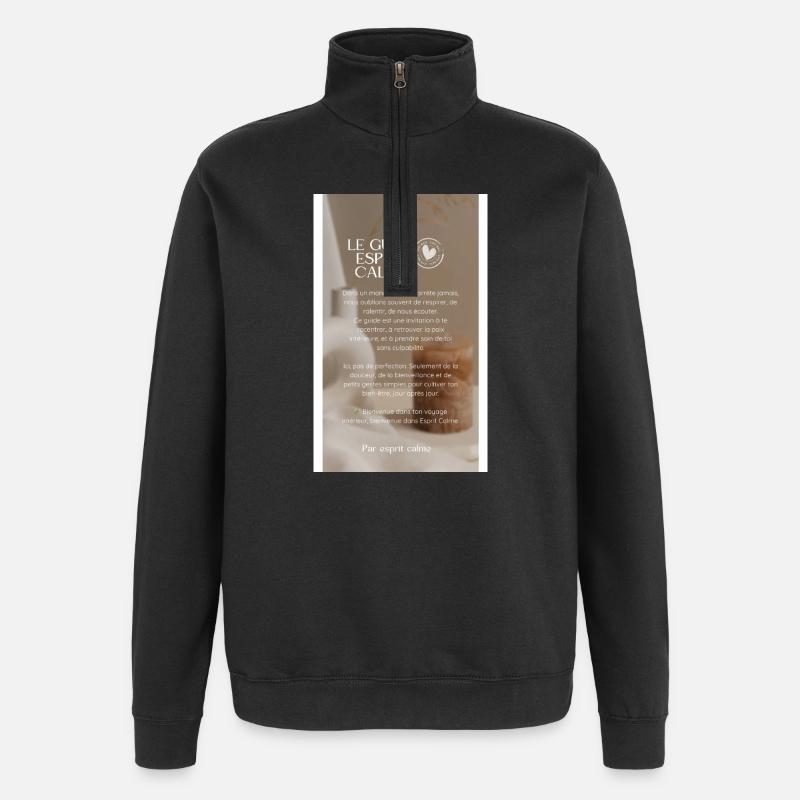 Weisheit - Quarter-Zip-Sweatshirt - Schwarz