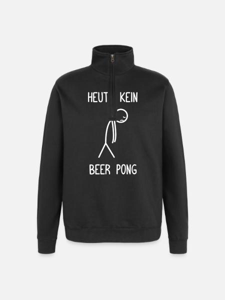 No Beer Pong Beer Pong Today - Quarter-Zip Sweatshirt - black