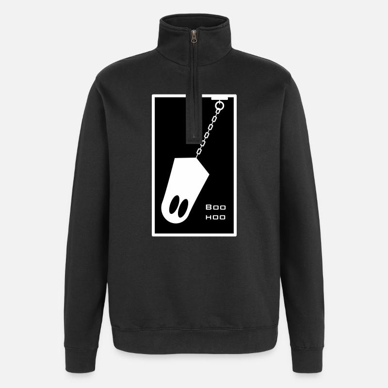 Geist in der Kette - Quarter-Zip-Sweatshirt - Schwarz