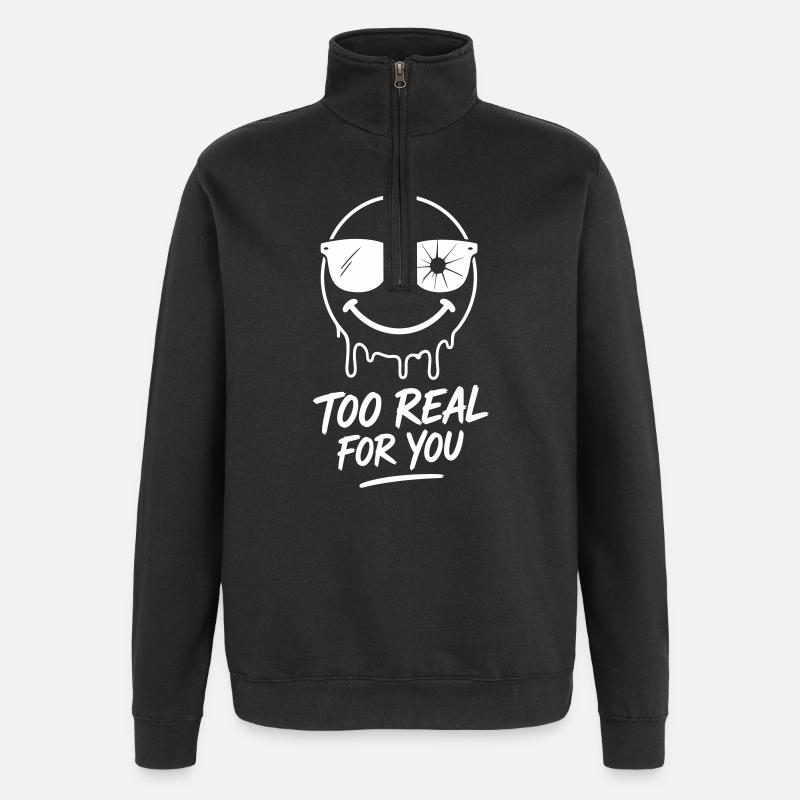 TOO REAL FOR YOU - Quarter-Zip-Sweatshirt - Schwarz