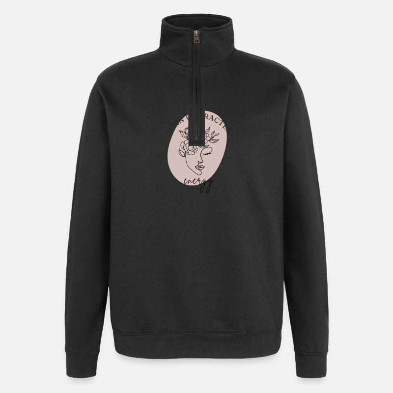 Protégez votre énergie - Sweat à zip 1/4 - noir