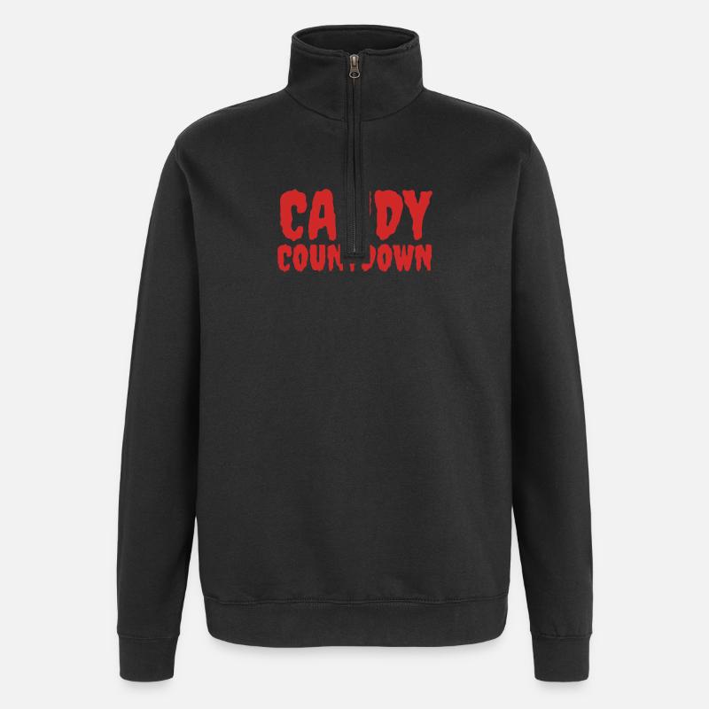 Vivid Candy Countdown Titeldesign - Quarter-Zip-Sweatshirt - Schwarz