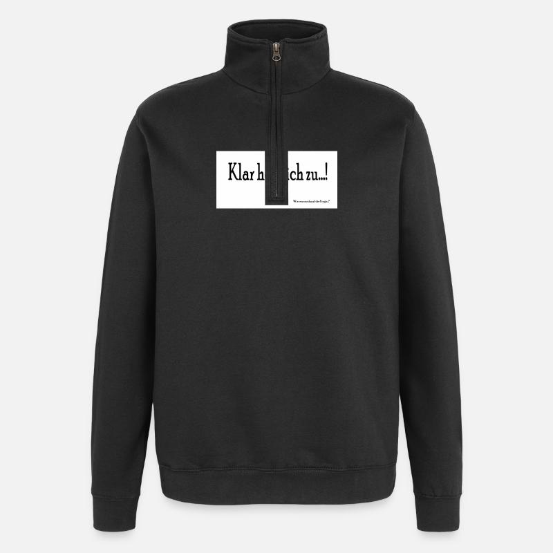 Bien sûr que j’écoute - Sweat à zip 1/4 - noir