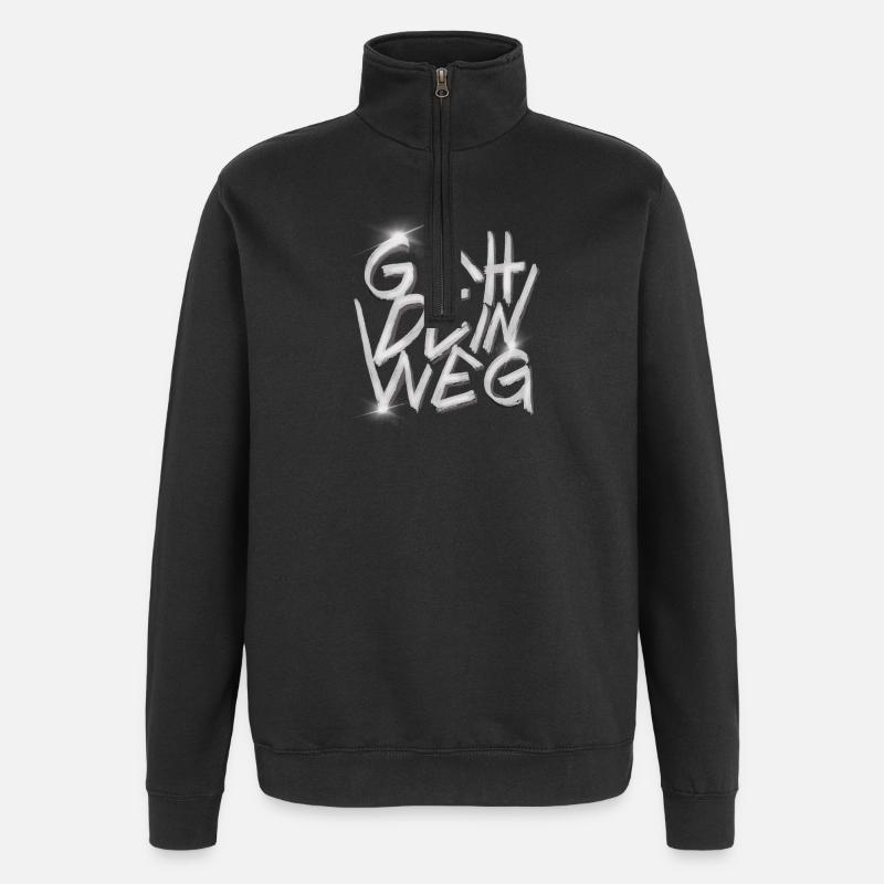 GEH DEIN WEG Graffiti - Quarter-Zip-Sweatshirt - Schwarz