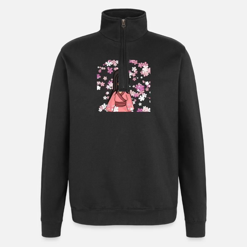 IMG 6774 - Quarter-Zip-Sweatshirt - Schwarz