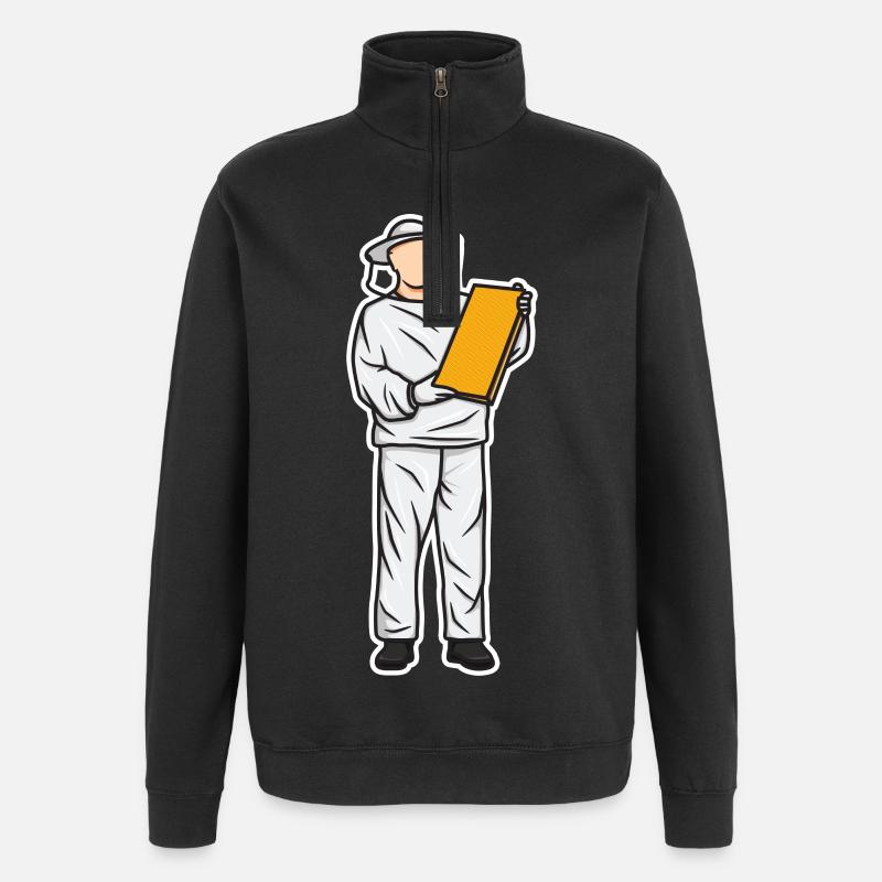 Funny beekeeper kid - Quarter-Zip Sweatshirt - black