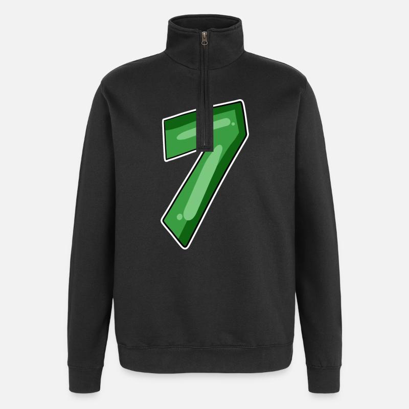 Numéro 7 Numéro - Sweat à zip 1/4 - noir