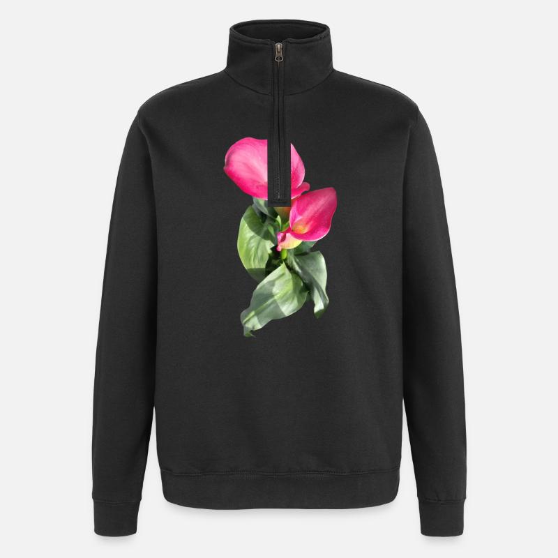 CALLASPink Calla Blossom Magic - Quarter-Zip Sweatshirt - black