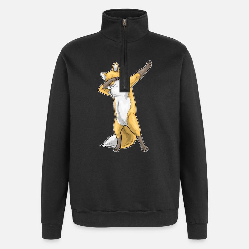 Fox Hip Hop Dance - Quarter-Zip Sweatshirt - black
