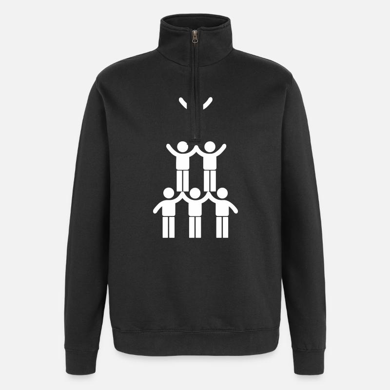 Teamwork - Quarter-Zip Sweatshirt - black